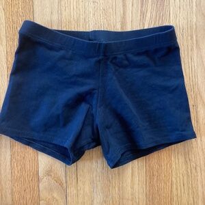 Black Dance Motion Wear Biker Shorts, Hot Pants, Size Medium Adult